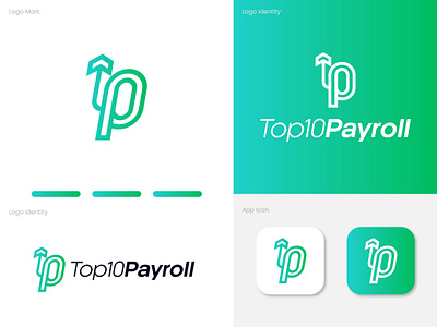 Top10Payroll Logo Design app brand identity branding creative design gradient logo graphic design letter logo logo logo design minimal modern payment professional top10 trendy logo ui