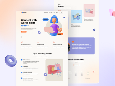 Startup Landing Page branding concept design landing page startup ui ui design uiux web website