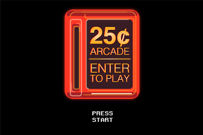 25 Cent Arcade art design graphic design illustration logo minimal