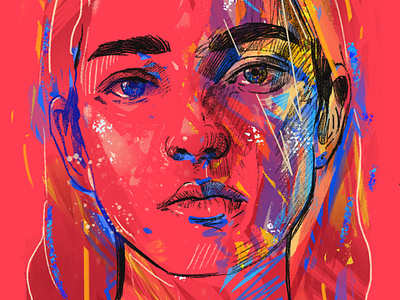 Part of being woman 2d design editorial flat illustration illustrator people portrait portrait art portrait illustration portrait painting procreate