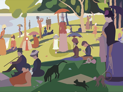 A Sunday Afternoon on the Island of La Grande Jatte after effects animation motion graphics