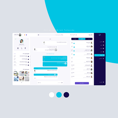 Persian Dashboard - Chat admin panel adobe xd chat classic design dashboard messenger minimal design persian web app pwa ui uiux uiux design user experience user interface ux web app web design