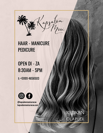 Flyer - Hairdresser Kapsalon Mooi branding brochure flyer graphic design