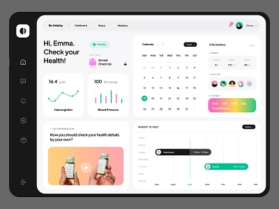 Medical Dashboard clinic dashboard design doctor health healthcare hospital medical medicine minimal nurse ui ux web website