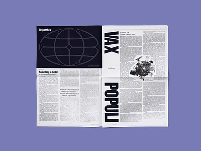 Dispatches design editorial graphic design print process type typography