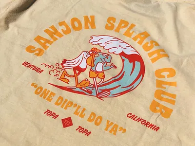 Topa Topa Brewing Special Edition T Shirt. blue character design heritage illustration lettering lockup nostalgia red special edition tshirt type vintage yellow