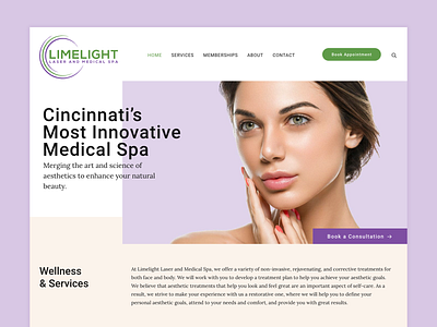 Limelight Laser & Medical Spa Website design galactic ideas medical spa spa ui uidesign web webdesign wordpress