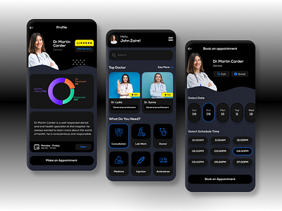 Doctor Appointment Booking App android application clean clinic doctor app doctor appointment health health app healthcare hospital ios medical app medicine minimal mobile mobile app patient ui ux vaccine
