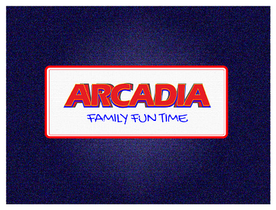 Arcadia illustration logo typography ui vector