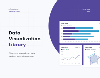 UX/UI Design: Data Visualization Library charts crm dashboard data visualization data viz graphs sales ui design ux design