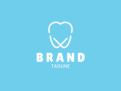 Heart Tooth Logo branding bussines logo design doctor logo healthy logo healty logo heart logo line logo logo logo design medical logo tooth logo unique logo