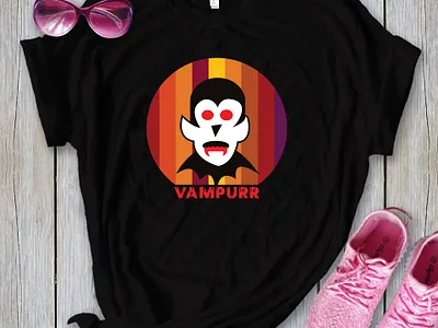 Vampurr T-Shirt Design 3d animation branding corporate t shirt fashion fashion t shirt graphic design halloween halloween t shirt logo motion graphics t shirt t shirt fashion ui vampur
