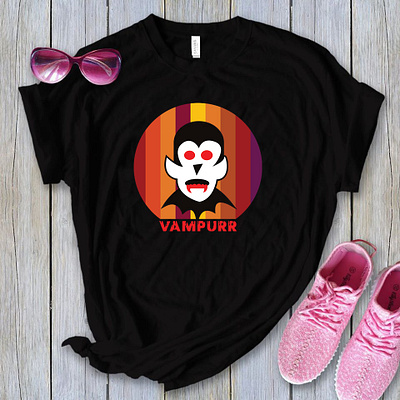 Vampurr T-Shirt Design 3d animation branding corporate t shirt fashion fashion t shirt graphic design halloween halloween t shirt logo motion graphics t shirt t shirt fashion ui vampur