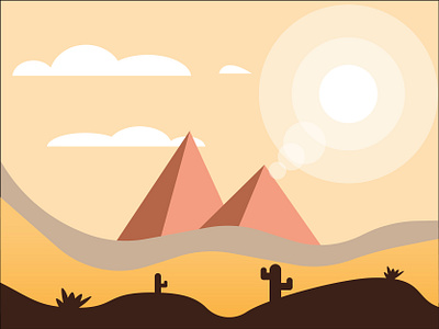 Desert adobe illustrator desert illustration nature