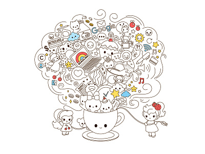 The Cafe cafe cute design graphic illustration kawaii vector