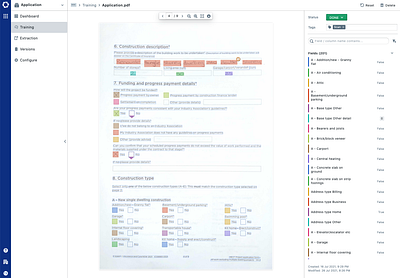 Unmand Exfil | Document labelling data extraction enterprise software ocr ui