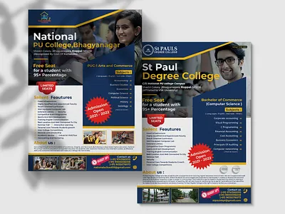 College Admission Flyer Design Template advertising banner brand design brand identity branding college admission flyer creative design design design idea flyer flyer design flyerdesgns flyerdesign graphic design illustration logo social media advertising social media banner social media design ui