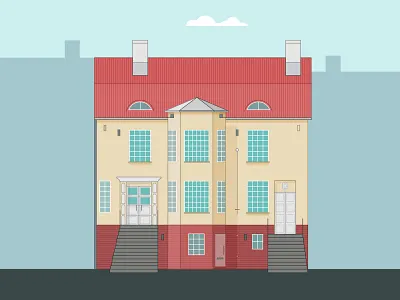 Hollantilaisentie architecture flat helsinki illustration vector