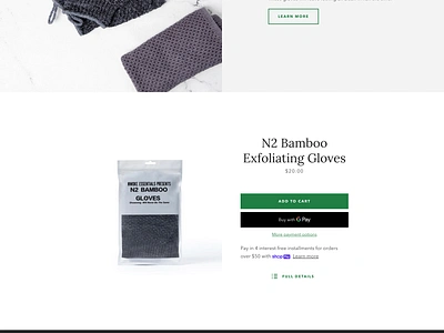 N2 Bamboo Gloves - Men's Exfoliating Gloves & Wellness Products branding design graphic design health mens health subscription typography ui ux wellness