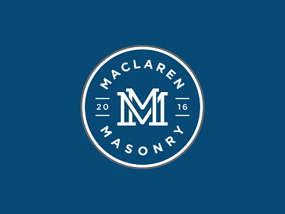 Maclaren Masonry badge branding corporate identity emblem logo monogram