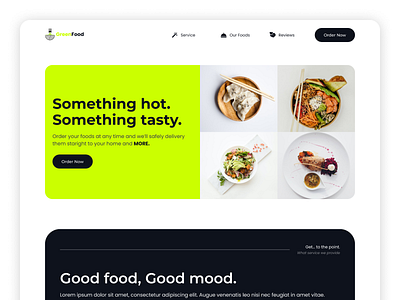 One-page Restaurant website burger cooking delivery eat eating food food and drink food delivery app food delivery landing page food delivery service food order foodie home page ilias interface landing page pizza restaurant uiux website design