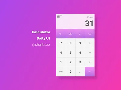 UI Design - Calculator animation branding calculator dailyui graphic design illustration interactive micro animation typography ui uiux ux uxui