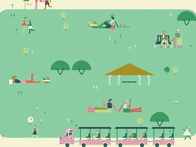 Garden- Picnic character garden illustration picnic