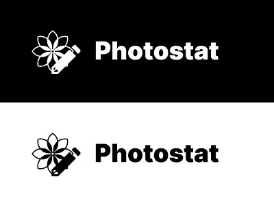 Photostat Monochrome Logo black black and white elementary os graphic design logo minimalism minimalist monochrome photo editor white