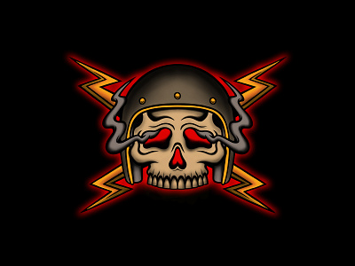 Tattoo Skull bolts bradforddesign harley harleydavidson illustration logo moto motographic motoskull skate skull skullbolts skullcrossbones skullhelmet tattoo tattooskull