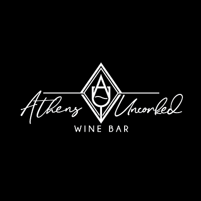 Athens Uncorked Logo athens athens ohio ohio wine wine bar wine glass