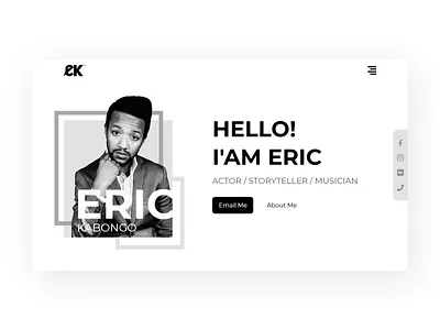 web design for personal eric kabongo adobe xd design indonesia designer landing page minimal personal web ui web web design