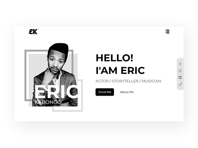web design for personal eric kabongo adobe xd design indonesia designer landing page minimal personal web ui web web design
