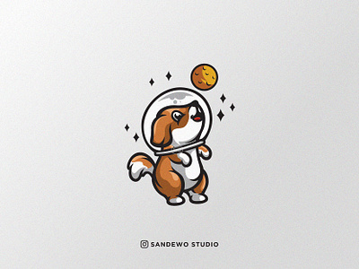 astronaut cute dog illustration logo design adobe adobe illustration astronaut dog awesome awesome creative logos branding cute dog cute illustration design dog art dog drawing dog illustration dog logo dribbble illustration logo logo design logodesign logotype vector
