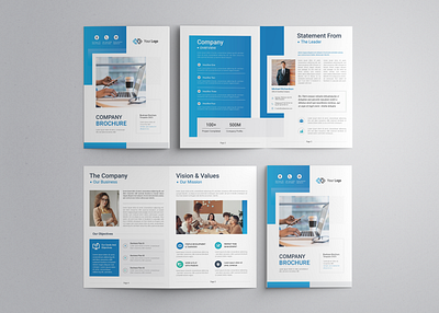 COMPANY BROCHURE bifold branding brochure business catalog company corporate creative design digital graphic magazine modern print professional profile style