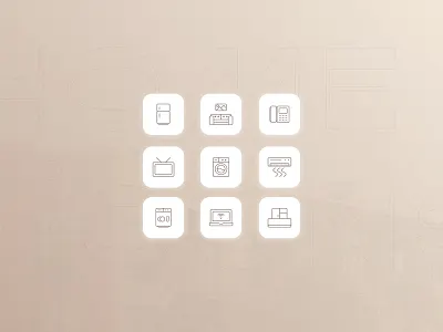 Home stuff icon set icons