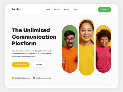 Be.chat- Chat Web Design Concept chatweb communicate communication design landing page design landingpage minimal modern design people trendylandingpage trendywebdesign ui uiux uiuxdesign webdesign websitedesign