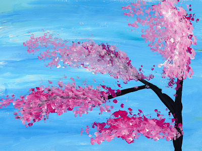 Sakura 2021 art gouache illustration kids illustration sakura sketch