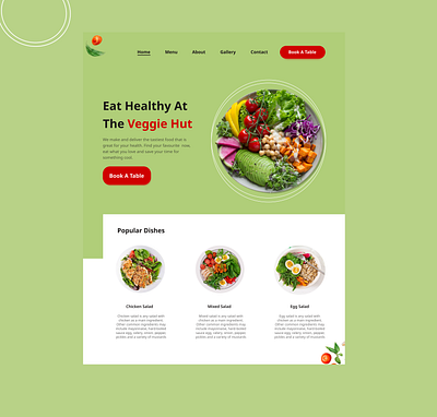 Food Landing Page app design food landing page ui web
