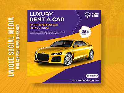 Unique Social Media Rent Car Template Design banner design branding car banner car template design design facebook ad facebook car banner graphic design illustration instagram banner logo motion graphics product design rent car social media car banner social poster unique social media wash car banner web car banner