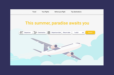 Daily UI 068 - Flight search 068 arrival daily 100 challenge dailyuichallenge date departure design flight flight search search ui ux web