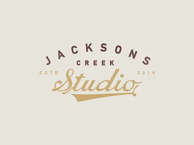 Jackson Creek Studio - Logo Design branding custom type design graphic design illustrated logo illustration illustrator logo typography vector