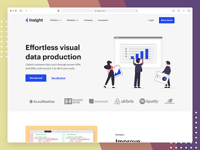 Insight - Saas Landing Page Website design figma figma design homepage illustration landingpage saas saas landingpage typography ui ui design uiux ux ux design web design web ui website