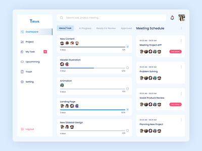 Task Management Dashboard clean dashboard design exploration taskmanagement ui uiux website