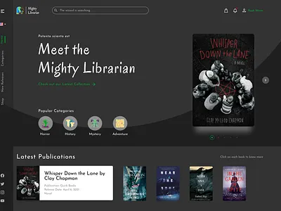 The Mighty Librarian | Landing Page designer ui uiuxdesign uiuxinspiration uiuxredesign web