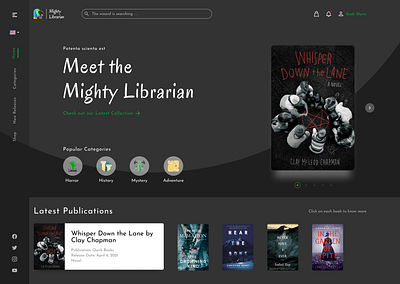 The Mighty Librarian | Landing Page designer ui uiuxdesign uiuxinspiration uiuxredesign web