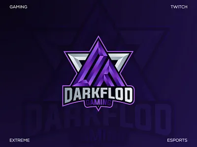 DARKFOLD INITIAL GAMING LOGO DESIGN brand logo branding creative logo design flat logo gaming graphic design illustration initial initial logo letter logo modern modern logo streamer streaming twitch ui unique logo youtube