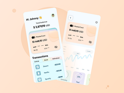 Credit card management app app bank card credit card mobile mobile app ui ux