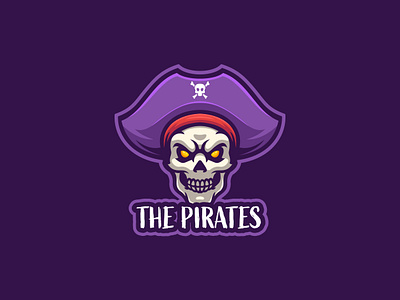 Skull Pirates cartoon character design esport logo illustration logo logo gaming mascot pirates skull vector