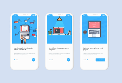 Codebud Onboarding Designs codebud coding design kenya mobile onboarding programming rwanda tech ui