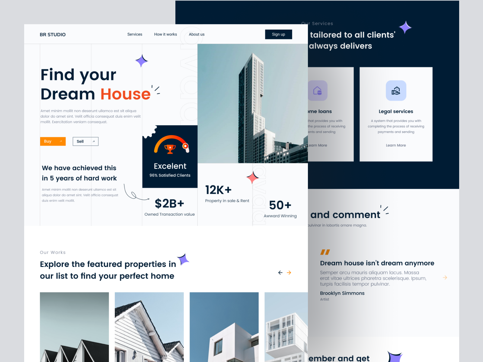 Real Estate landing page design by Rubel Ahmed on Dribbble